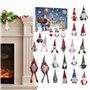 Calendrier de l'Avent 2024 Gnome – 24 jours Gnomes Calendrier de compte à rebours de Noël Adorable calendrier de l'Avent contien