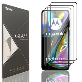Tzstz 3 Pièces Verre Trempé D'écran Protecteur pour Motorola Moto G52/G82 6.6" Dureté 9H Anti Rayures HD Film de Protection D'éc