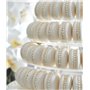 160g de perles de sucre comestibles blanches pour décoration de gâteaux, toppers de cupcakes et décorations de biscuits pour mar
