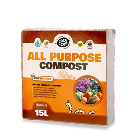 Compost sans Tourbe de Coco et de Coco. Terreau de rempotage avec 6 Mois de Nutrition. Terreau de Coco pour Plantes d'intérieur/
