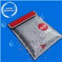 Sac de Documents Sécuritaire Ignifugé pour Argent 38x28cm Caisses à Monnaie Non-Démangeant Enduit de Silicone Sac étanche étanch