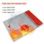 Sac de Documents Sécuritaire Ignifugé pour Argent 38x28cm Caisses à Monnaie Non-Démangeant Enduit de Silicone Sac étanche étanch