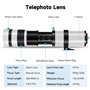 JINTU Téléobjectif 420-800mm, Objectif EF pour Canon SLR, Canon Manual Focus Objectif Zoom MF 4000d 2000d 1500d 850d 750d 1300d 