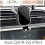 LUNQIN Support de téléphone de voiture pour Audi Q3 2019 2020 2021 2022 2023 2024 2025 Accessoires d'intérieur de voiture Meille