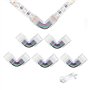 YUTOKEER Lot de 5 connecteurs LED à 5 broches 12 mm RGBW pour bande à bande sans fil - Adaptateur sans soudure - Connecteurs d'e