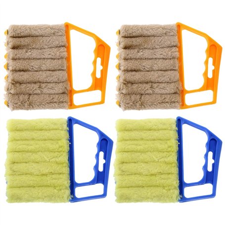 Zliger 4 Pièces Brosse de Nettoyage Stores Volets Duster Lattes Nettoyant à Poussière Accessoire de Nettoyage Stores Brosse de N