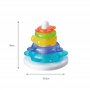 Nuby IcyBite Anneaux empilables – Anneau de dentition apaisant | Plusieurs surfaces de dentition | Passe au réfrigérateur | À pa