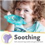 Nuby IcyBite Anneaux empilables – Anneau de dentition apaisant | Plusieurs surfaces de dentition | Passe au réfrigérateur | À pa