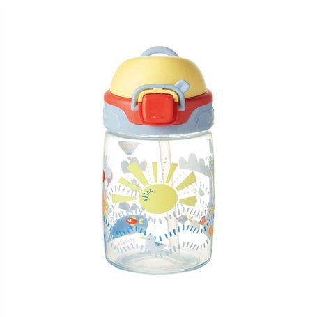 Nuby Super Straw – Tasse avec Paille Adapté pour les Enfants | Poignée de transport | 360ml | +12 Mois