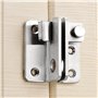 Loquet Porte Cadenas,RoadLoo 4 Pièces Porte à Pêne Petite Antivol Loquet,Acier Inoxydable Cadenas Moraillon Loquet de Portail av