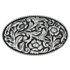 Boucle ovale en métal unisexe