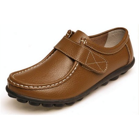 Yooeen Mocassins Femme Chaussures de Travail Plates Loafers en Cuir Loisir Casual Bateau Chaussures de Conduite de Ville