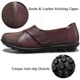 Yooeen Mocassins Femme Chaussures de Travail Plates Loafers en Cuir Loisir Casual Bateau Chaussures de Conduite de Ville Réglabl