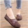Yooeen Mocassins Femme Chaussures de Travail Plates Loafers en Cuir Loisir Casual Bateau Chaussures de Conduite de Ville Réglabl