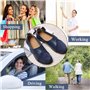 Yooeen Mocassins Femme Chaussures de Travail Plates Loafers en Cuir Loisir Casual Bateau Chaussures de Conduite de Ville Réglabl