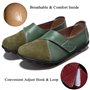 Yooeen Mocassins Femme Chaussures de Travail Plates Loafers en Cuir Loisir Casual Bateau Chaussures de Conduite de Ville Réglabl