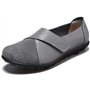 Yooeen Mocassins Femme Chaussures de Travail Plates Loafers en Cuir Loisir Casual Bateau Chaussures de Conduite de Ville Réglabl