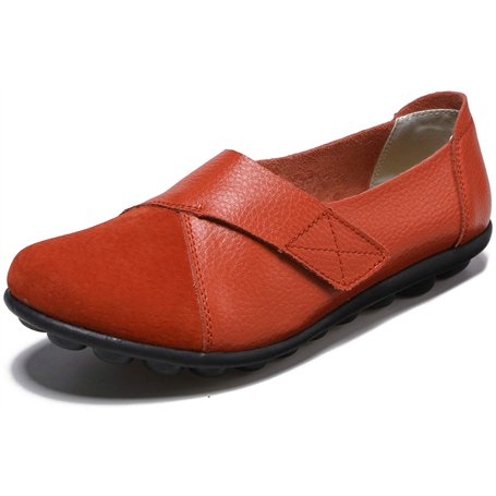 Yooeen Mocassins Femme Chaussures de Travail Plates Loafers en Cuir Loisir Casual Bateau Chaussures de Conduite de Ville
