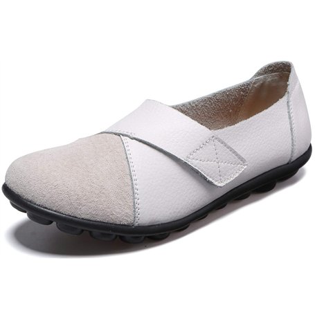 Yooeen Mocassins Femme Chaussures de Travail Plates Loafers en Cuir Loisir Casual Bateau Chaussures de Conduite de Ville