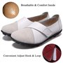 Yooeen Mocassins Femme Chaussures de Travail Plates Loafers en Cuir Loisir Casual Bateau Chaussures de Conduite de Ville