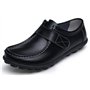 Yooeen Mocassins Femme Chaussures de Travail Plates Loafers en Cuir Loisir Casual Bateau Chaussures de Conduite de Ville Réglabl