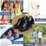 Yooeen Mocassins Femme Chaussures de Travail Plates Loafers en Cuir Loisir Casual Bateau Chaussures de Conduite de Ville Réglabl