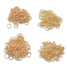 400pcs 5mm / 6mm / 7mm / 8mm / Anneaux Connecteurs Ouverts Fabrication De Bijoux Doré