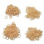 400pcs 5mm / 6mm / 7mm / 8mm / Anneaux Connecteurs Ouverts Fabrication De Bijoux Doré