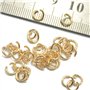400pcs 5mm / 6mm / 7mm / 8mm / Anneaux Connecteurs Ouverts Fabrication De Bijoux Doré