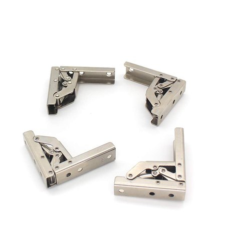 Lot de 4 charnières de porte/étagère pliables à 90 degrés pour table et meubles