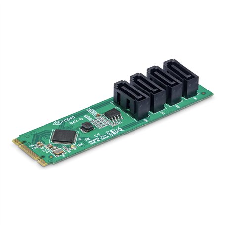 StarTech.com Carte Adaptateur M.2 vers SATA à 4 Ports
