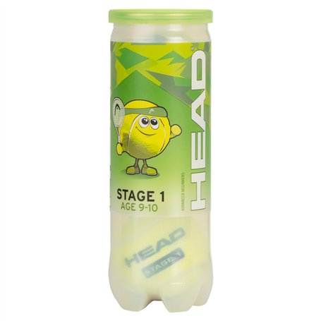 HEAD 3B Stage 1 Balle de Tennis Junior Vert