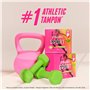 Playtex Lot de 36 tampons de sport ultra absorbants, sans parfum, pour femme, soin féminin, tampon Playtex avec protection contr