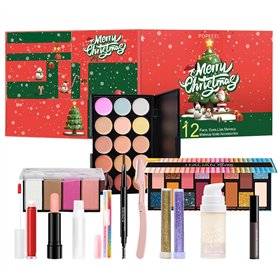 Calendrier de l'Avent de maquillage de Noël – Compte à rebours jusqu'à l'ensemble cosmétique de Noël | 12 maquillage et cosmétiq