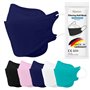 TubeRoo Lot de 5 masques FFP2 - Bleu foncé - En forme de poisson - Fabriqué en Allemagne - Certifié CE - Avec boucles d'oreilles