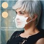 TubeRoo Lot de 5 masques FFP2 - Bleu foncé - En forme de poisson - Fabriqué en Allemagne - Certifié CE - Avec boucles d'oreilles
