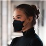 TubeRoo Lot de 5 masques FFP2 - Bleu foncé - En forme de poisson - Fabriqué en Allemagne - Certifié CE - Avec boucles d'oreilles