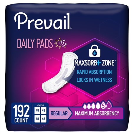 Prevail Coussinets de contrôle pour incontinence à absorption maximale