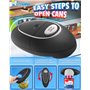 Ouvre-boîte électrique, ouvre-boîte mains libres, ouvre-boîte à 360 °, un seul bouton ouvre automatiquement toutes les tailles d