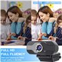 Gubbett Webcam 1080P Full HD, Webcam PC avec Microphone, Caméra Web USB avec Trépied, pour Ordinateur de Bureau et Portable, pou