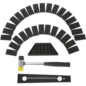 Kit d'installation de parquet en bois stratifié avec 30 entretoises de fixation de sol en bois dur - Ensemble d'outils de taraud