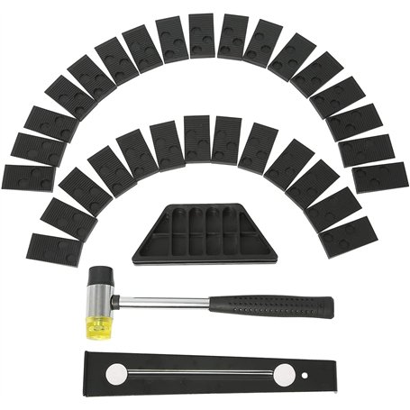 Kit d'installation de parquet en bois stratifié avec 30 entretoises de fixation de sol en bois dur - Ensemble d'outils de taraud
