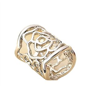 winomo Anneau creux rose foulard boucle tube écharpe bijoux écharpe.