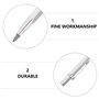 Ultnice Lot de 4 stylos Pointe carbure de tungstène Gravure Acier inoxydable Céramique Verre