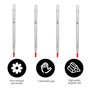 Ultnice Lot de 4 stylos Pointe carbure de tungstène Gravure Acier inoxydable Céramique Verre