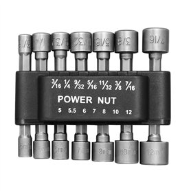 14 Pièces Douille De Tournevis à Impact Profond Embout De Pilote D'extension Fendu Écrou Adaptateur De Tournevis à Percussion Fo