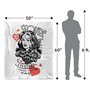 LOGOVISION Justice League Couverture Douce au Toucher Soyeux 152 x 127 cm