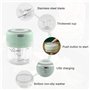 Mini Hachoir Electrique, 250ml Mini Mixer Presse Ail Sans Fil Puissant, Mixeur Portable Blender, Hachoir Manuel avec 100ml Bol M