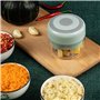 Mini Hachoir Electrique, 250ml Mini Mixer Presse Ail Sans Fil Puissant, Mixeur Portable Blender, Hachoir Manuel avec 100ml Bol M