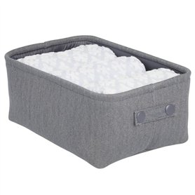 mDesign panier rangement tissu avec revêtement interne et design structuré – rangement maquillage idéal – boite de rangement pra